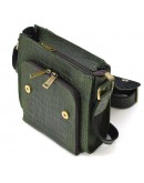 Фотография Зеленая сумка с тиснением на плечо мужская кожаная Tarwa RepE-3027-4lx