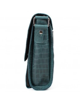Синяя сумка с тиснением на плечо мужская кожаная Tarwa RepK-3027-4lx