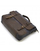 Фотография Мужская удобная сумка из натуральной кожи и ткани Tarwa RGc-3920-3md
