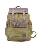 Фотография Вместительный тканево-кожаный рюкзак цвета хаки Tarwa RH-0010-4lx