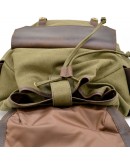 Фотография Большой мужской тканево - кожаный рюкзак цвета хаки Tarwa RH-6680-4lx