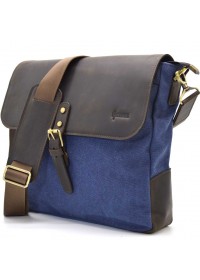Синяя мужская сумка на плечо формата А4 TARWA RK-6600-4lx