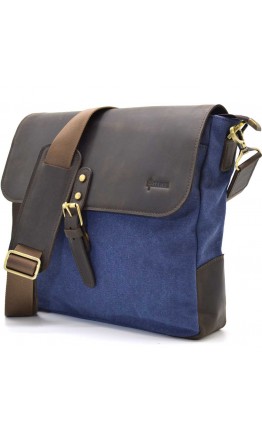 Синяя мужская сумка на плечо формата А4 TARWA RK-6600-4lx