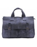 Фотография Синяя кожаная мужская сумка для ноутбкука и документов TARWA RK-7107-3md