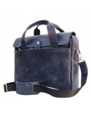 Фотография Синяя мужская кожаная сумка для ноутбука винтажная RKK-1812-4lx