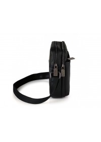 Кожаная черная мужская сумка на плечо Ricardo Pruno RP-F-A25F-9749A