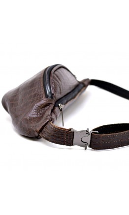 Мужская напоясная коричневая кожаная сумка Tarwa RP1-3036-3md