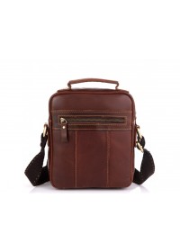 Кожаная коричневая мужская сумка - барсетка Ruff Ryder RR-1969-2B