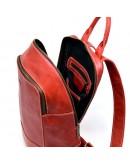 Фотография Красный кожаный женский рюкзак из винтажной кожи Tarwa RR-2008-3md