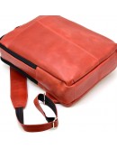 Фотография Красный кожаный рюкзак из винтажной кожи Tarwa RR-7280-3md