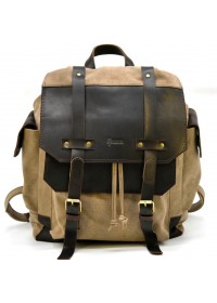 Большой мужской тканево - кожаный рюкзак Tarwa RSc-6680-4lx
