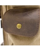 Фотография Мужская коричневая сумка на плечо из кожи и канваса Tarwa RSc-6690-4lx