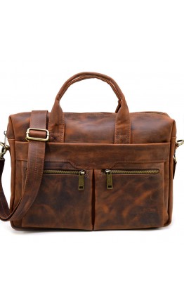 Винтажная кожаная оригинальная мужская сумка TARWA RY-7122-3md