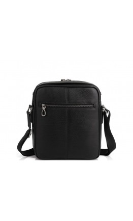 Черная кожаная сумка на плечо Tavinchi S-006A