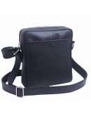 Фотография Черная кожаная мужская сумка на плечо - планшет 711990-SGE