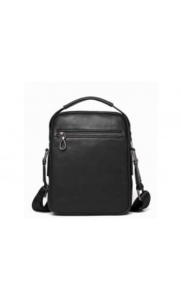 Кожная черная сумка - барсетка Tiding Bag SM8-006A