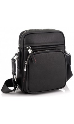 Черная мужская кожаная сумка на плечо Tiding Bag SM8-1022A