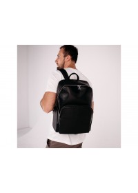 Мужской черный рюкзак кожаный B3-181A