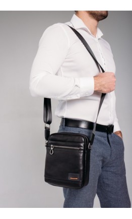 Черная мужская плечевая сумка Tiding Bag SM8-235A