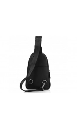 Слинг кожаный мужской черный Tiding Bag SM8-356A