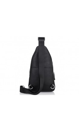 Слинг кожаный мужской черный Tiding Bag SM8-681A