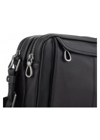 Черная сумка на плечо кожаная Tiding Bag SM8-8890-1A