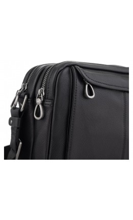 Черная сумка на плечо кожаная Tiding Bag SM8-8890-1A