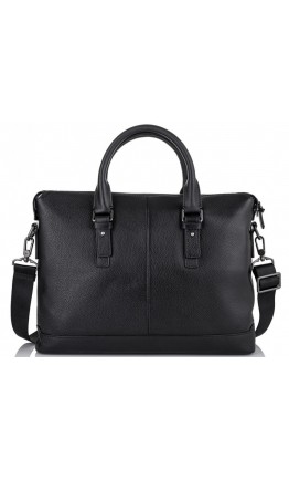 Черная кожаная сумка для ноутбука Tiding Bag SM8-9606-3A