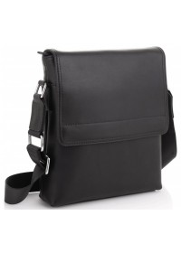 Мужская сумка на плечо черная кожаная Tiding Bag SM8-965A