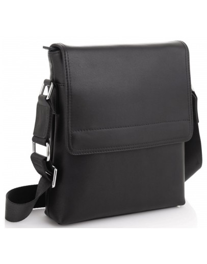 Фотография Мужская сумка на плечо черная кожаная Tiding Bag SM8-965A