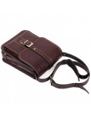 Фотография Мужская коричневая сумка на плечо Manufatto spb3-brown-croco