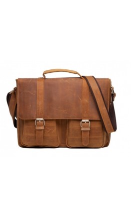 Мужской портфель кожаный, коричневая сумка t0001