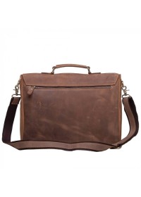 Кожаный мужской коричневый портфель t0002