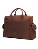 Фотография Кожаная сумка коричневая для командировок t0009