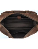 Фотография Кожаная коричневая мужская сумка для командировок t0018
