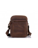 Фотография Мужская кожаная винтажная небольшая сумка на плечо Tiding t0036
