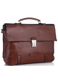Мужской кожаный портфель комбинированный Tiding Bag t0041