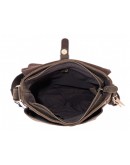 Фотография Кожаная мужская коричневая сумка на плечо Tiding Bag t0047