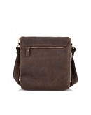Фотография Кожаная мужская коричневая сумка на плечо Tiding Bag t0047