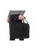 Фотография Кожаная черная мужская сумка для ноутбука 7 t1019RA