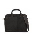 Фотография Кожаная черная мужская сумка для ноутбука 7 t1019RA