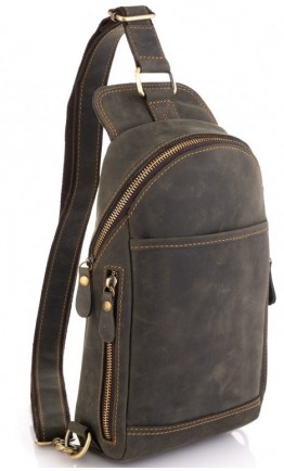 Винтажный кожаный мужской слинг Tiding Bag t2104