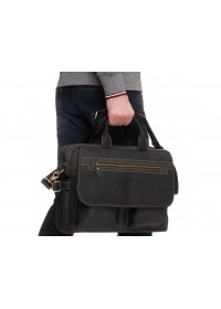 Мужская кожаная черная деловая сумка t29523A