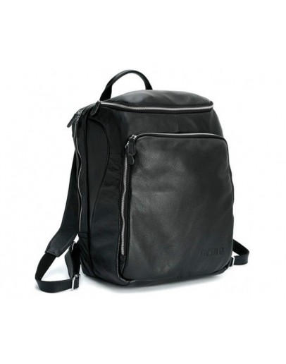Фотография Мужской рюкзак черного цвета кожаный t73065
