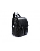 Фотография Черный мужской кожаный рюкзак t73101