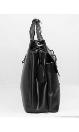 Черная деловая сумка из гладкой кожи Tiding tid9685bk