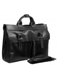Черная деловая сумка из гладкой кожи Tiding tid9685bk