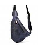 Фотография Синяя винтажаная мужская сумка - слинг Tarwa TK-3026-3md