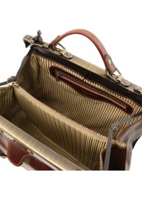 Фирменная темно-коричневая сумка - саквояж Tuscany Leather MONA-LISA TL10034 bbrown