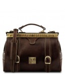 Фотография Фирменная темно-коричневая сумка - саквояж Tuscany Leather MONA-LISA TL10034 bbrown